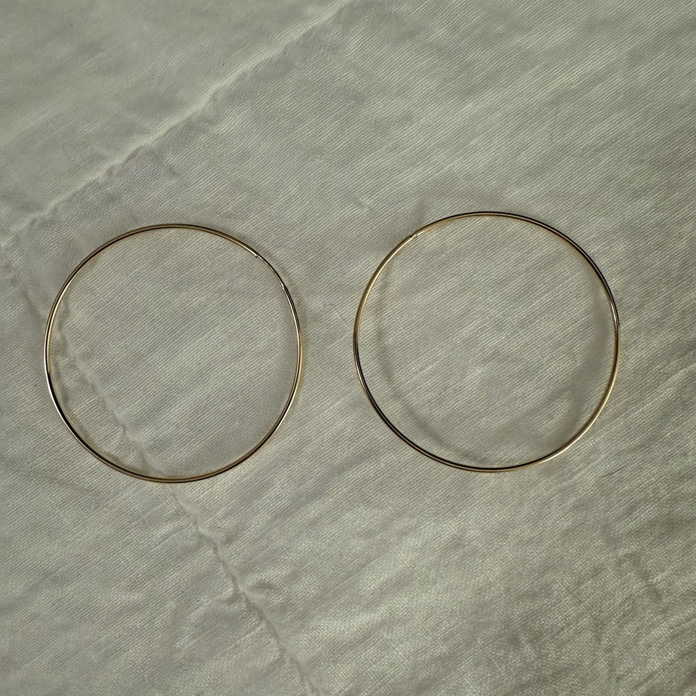 Thin Gold Hoop Earrings